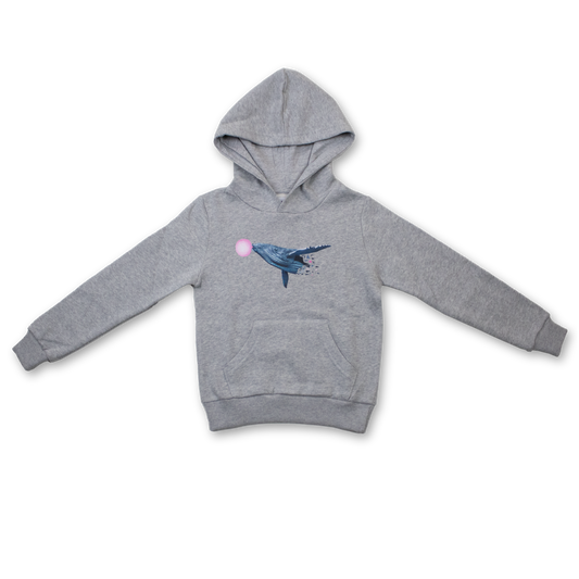 Children's Hoodie - Grey - Winnie the Antarctic Whale