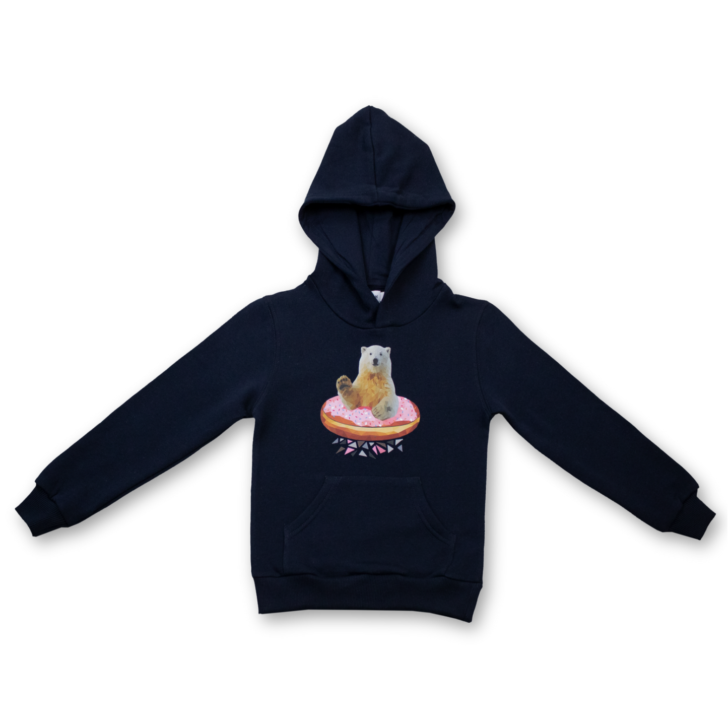 Children's Hoodie - Navy - Aurora the Polar Bear