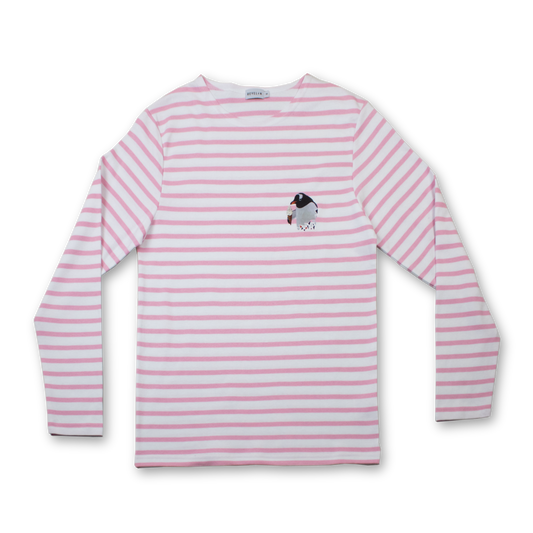 Long-sleeve top - Pink/White - Chilly the Penguin