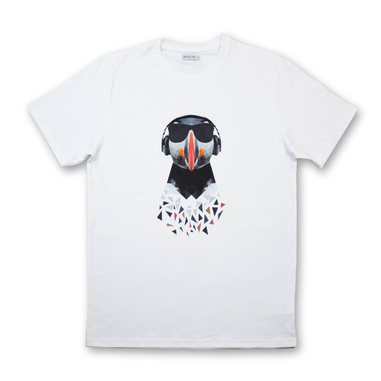 Organic short-sleeve t-shirt - White - DJ P the Puffin