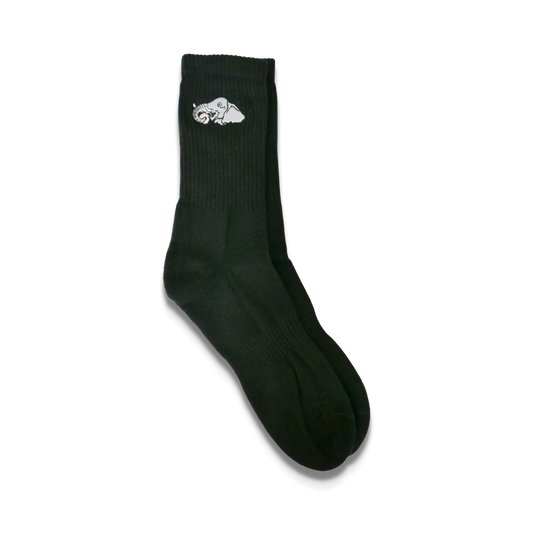 Organic black cotton socks - Elephant eating donut