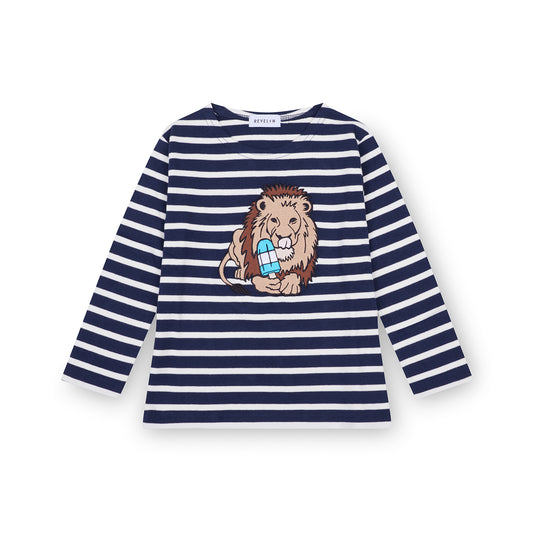 Children's long sleeve top - Lion with ice lolly