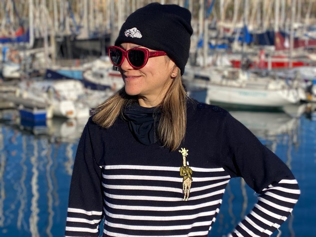 Beanie black - Donut eating elephant