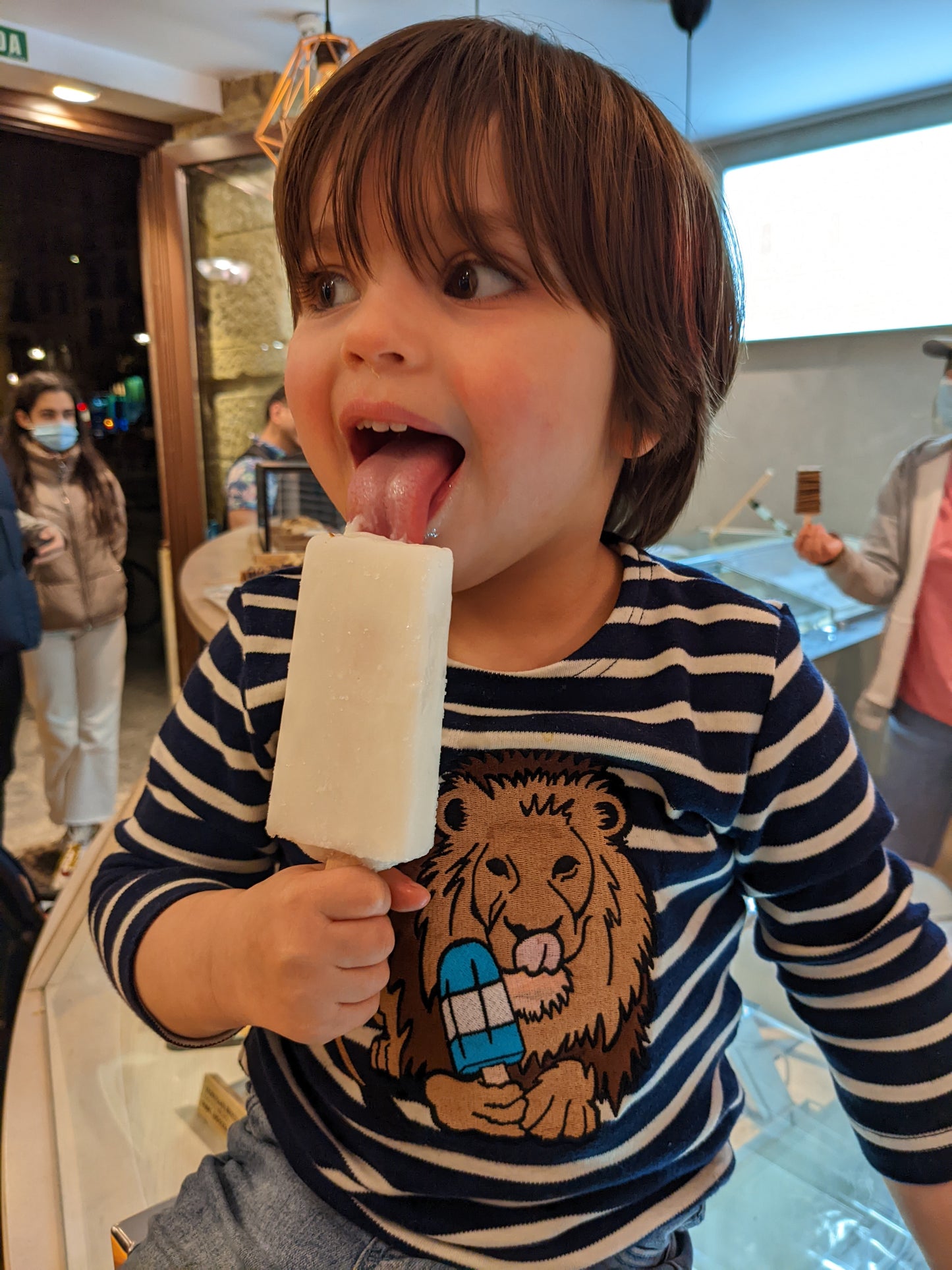 Children's long sleeve top - Lion with ice lolly