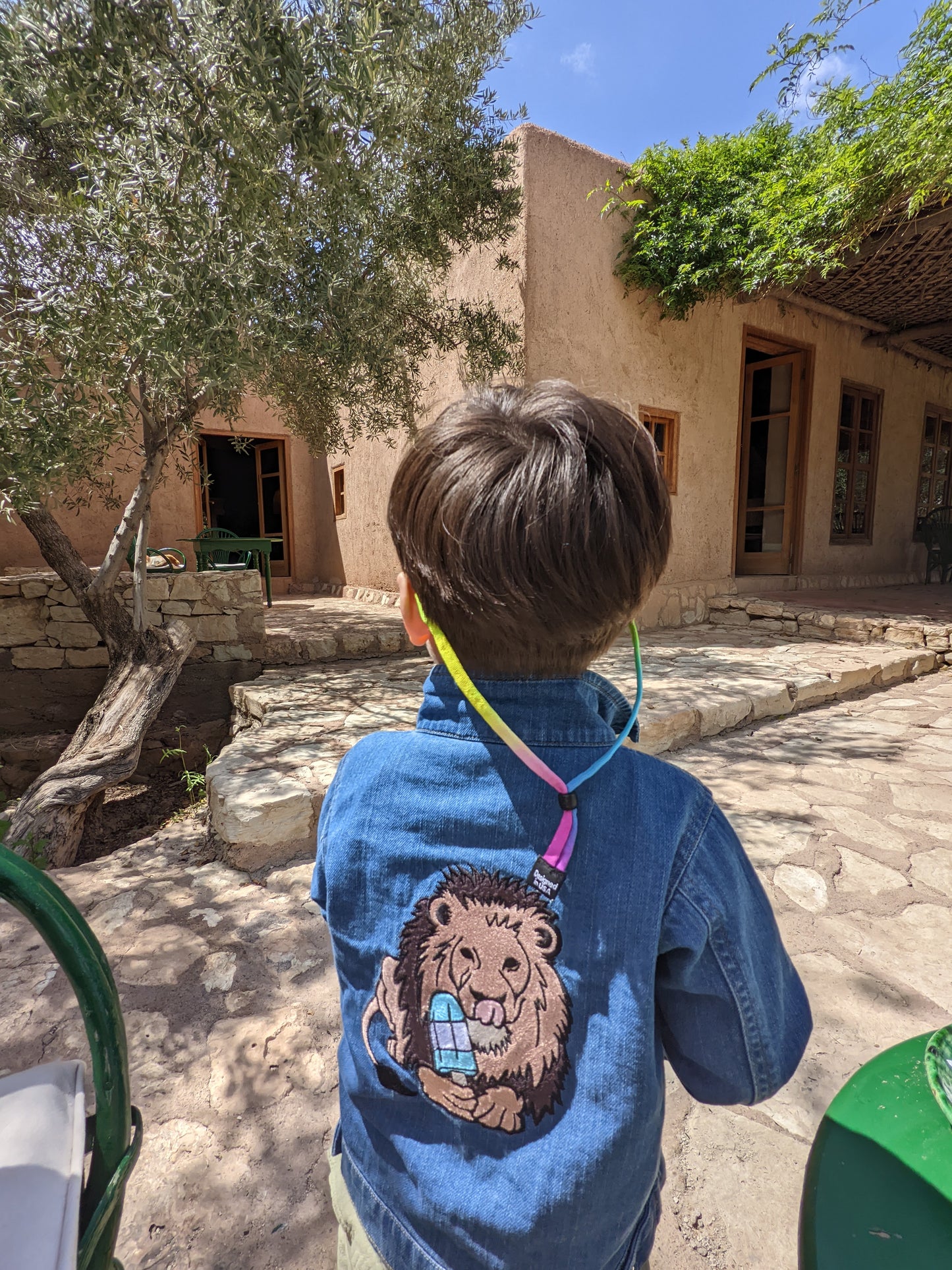 Children's denim jacket - Lion with ice lolly