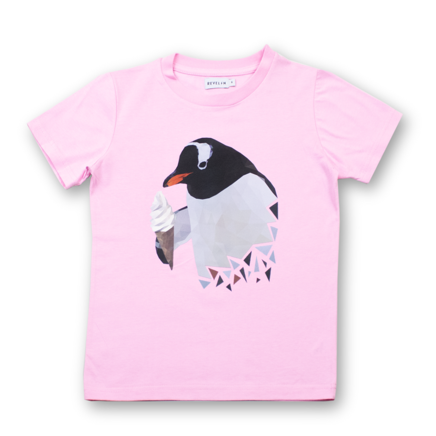 Children's T-shirt - Pink - Chilly the Penguin