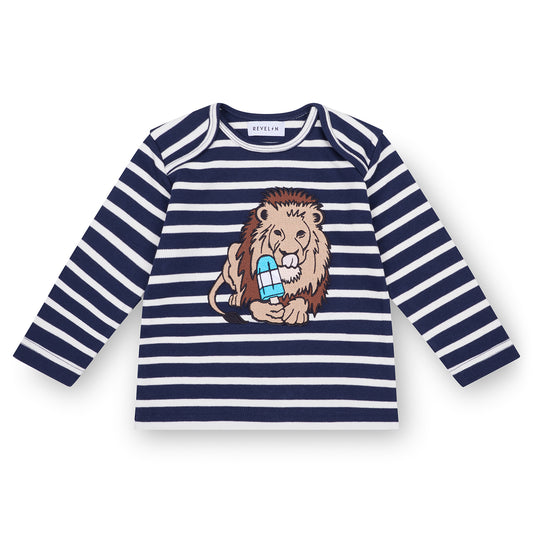 Babies long sleeve top - Lion with ice lolly