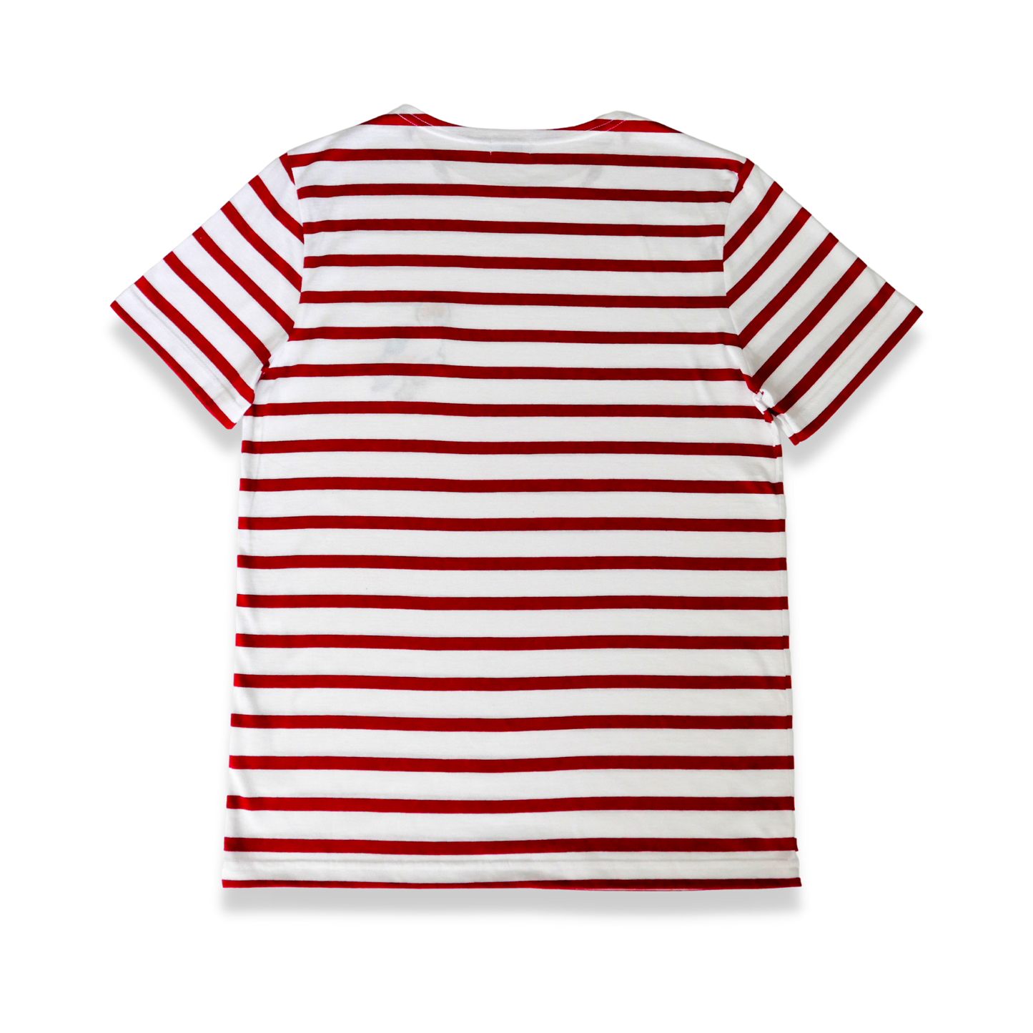 Red and white striped mariniere t shirt Champagne crane
